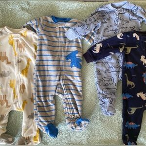 4-Pack Baby Fleece Pajamas